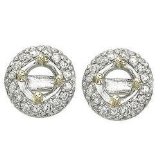 14K Yellow Gold Round Diamond Earrings (0.36 ctw)