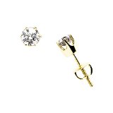 14K Yellow/White Gold 1 ct. Diamond Earring Studs|Role=Designer 