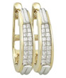 sbj-ED28398 Princess Cut Diamond Hoop Earrings